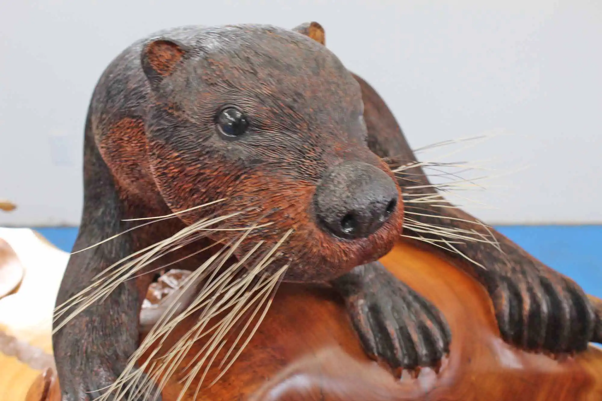 River Otter Bowl woodcarving sculpture